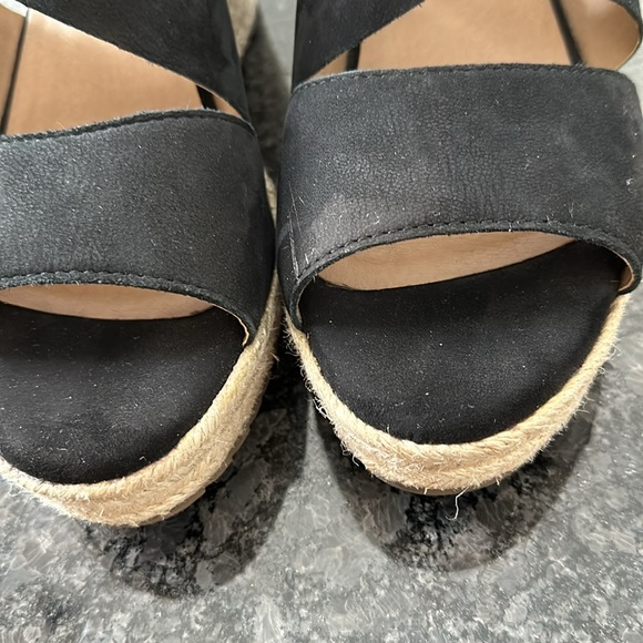 Soul Naturalizer, black, suede, wedge, sandals, size 9 - Picture 2 of 6